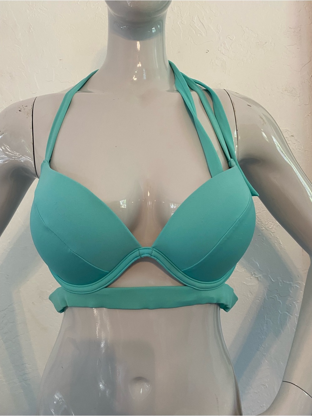 Victoria's Secret Teal Halter Bikini Top